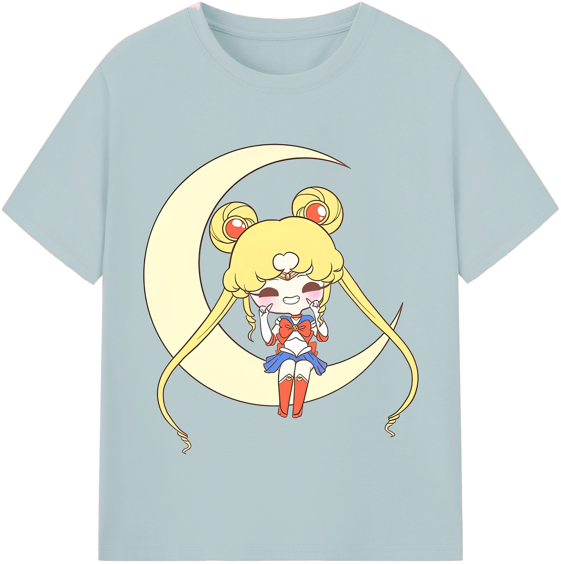 （画像用） 美少女戦士セーラームーン 月野 うさぎ つきの うさぎ Sailor Moon Tsukino Usagi 綿100％半袖Tシャツ（フロントプリント）
